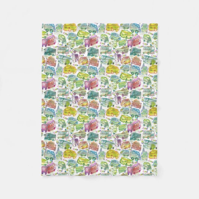 Crazy Cars Children's Blanket Fleecefilt (Framsidan)