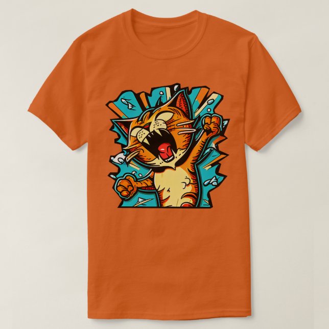 Crazy cat 2 cat t shirt (Design framsida)