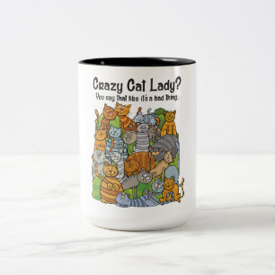 Crazy Cat Dam 2 Toned Mugg