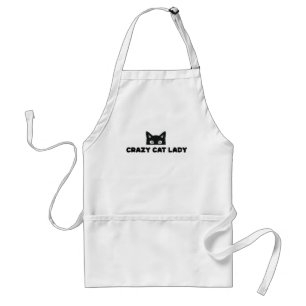Crazy Cat Dam Apron Förkläde