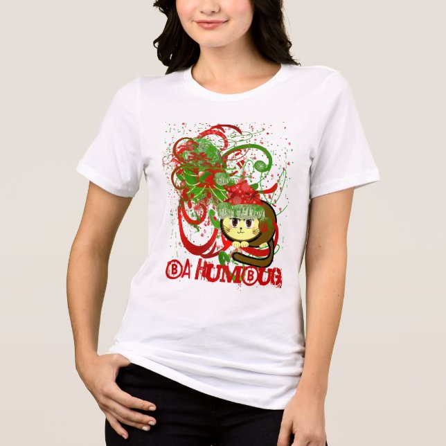Crazy CAt Dam Ba Humbug Tee Shirt (Framsida)