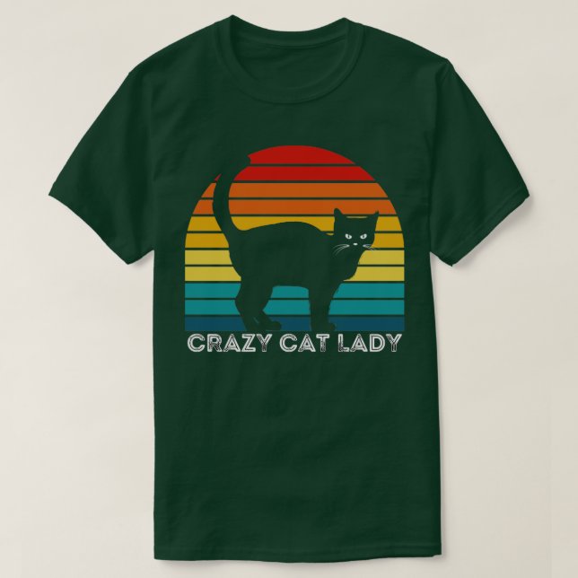 Crazy Cat Dam Cat Merch Design T Shirt (Design framsida)