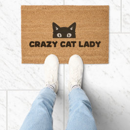 Crazy Cat Dam Coir Door Mat