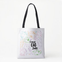 Crazy Cat Dam Colorful Tecknad Mönster Gift