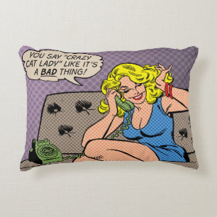 ’Crazy Cat Dam’ Dekorativ kudde