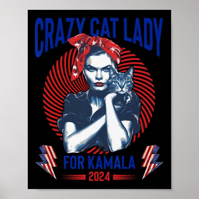 Crazy Cat Dam för Kamala 2024 Kamalavalet 2002 Poster (Framsidan)