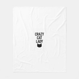 Crazy Cat Dam - Funny Cat Lover Gift Fleecefilt