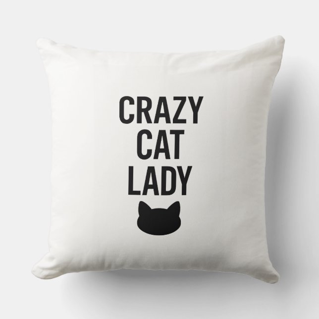 Crazy Cat Dam - Funny Cat Lover Gift Kudde (Framsida)