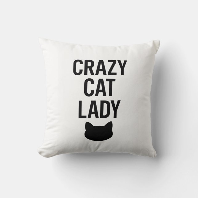 Crazy Cat Dam - Funny Cat Lover Gift Kudde (Framsida)