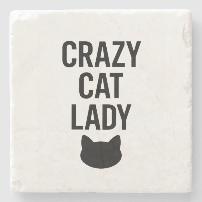 Crazy Cat Dam - Funny Cat Lover Gift Stenunderlägg (Framsidan)