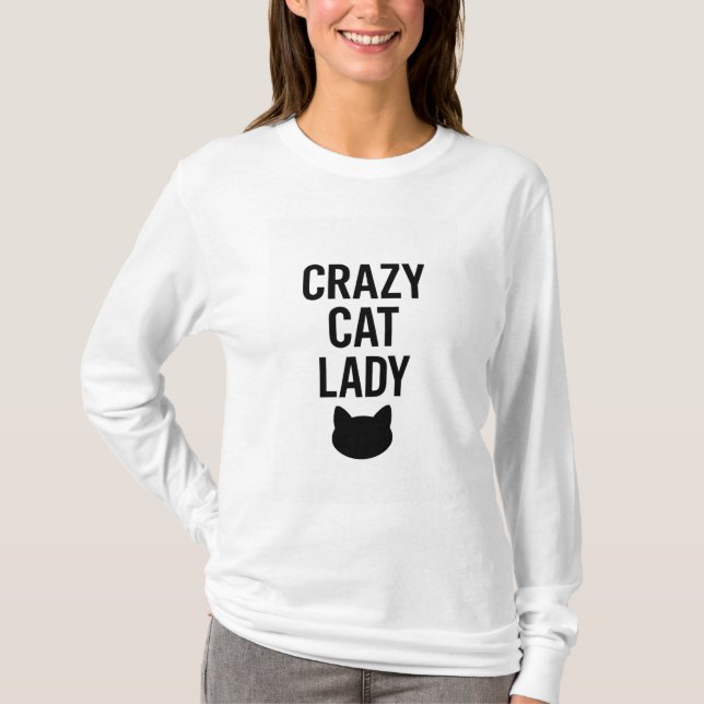Crazy Cat Dam - Funny Cat Lover Gift T Shirt (Framsida)