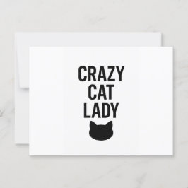 Crazy Cat Dam - Funny Cat Lover Gift Vykort