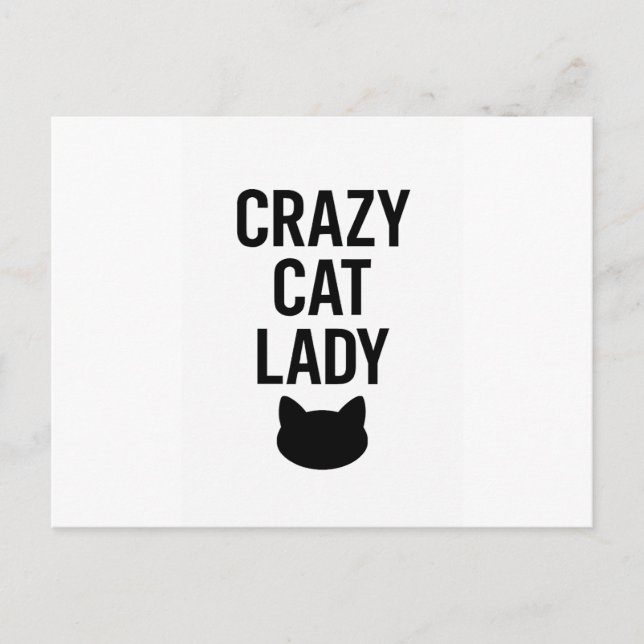 Crazy Cat Dam - Funny Cat Lover Gift Vykort (Framsida)