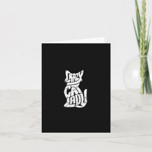 Crazy Cat Dam Funny Girls Women Kattunge Kitten An Kort