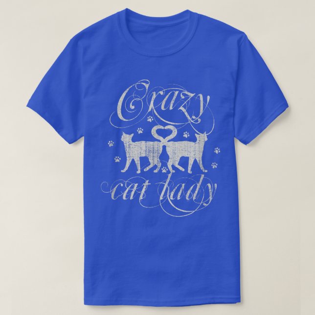 Crazy Cat Dam Funny  T Shirt (Design framsida)