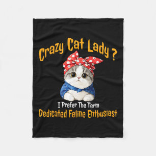 Crazy Cat Dam I föredrar termen särskilt Kattdjur Fleecefilt