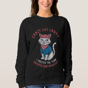 Crazy Cat Dam I föredrar termen särskilt Kattdjur T Shirt