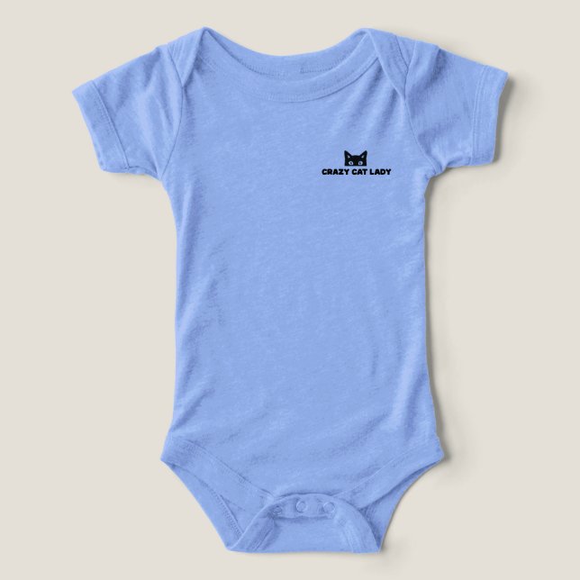 Crazy Cat Dam Infant Tri blend One Biet T Shirt (Design Framsida)