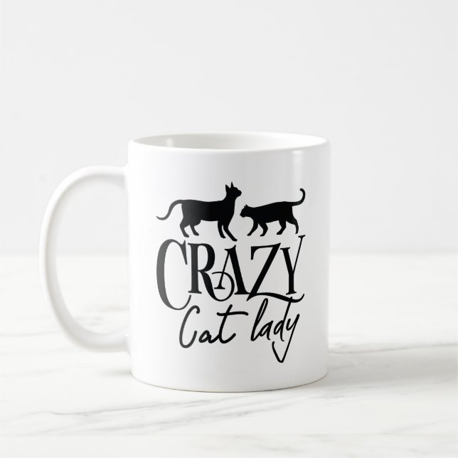 Crazy Cat Dam Kaffemugg (Vänster)