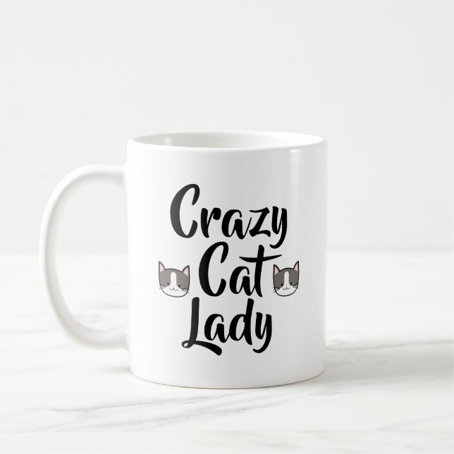 Crazy Cat Dam Kaffemugg (Vänster)
