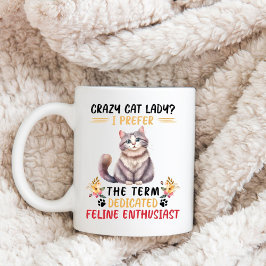 "Crazy cat dam" Kaffemugg