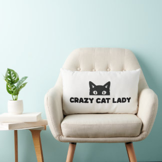 Crazy Cat Dam Lumbar Dekorativ kudde