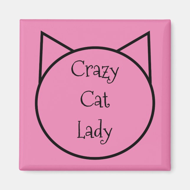 Crazy Cat Dam Magnet (Framsidan)