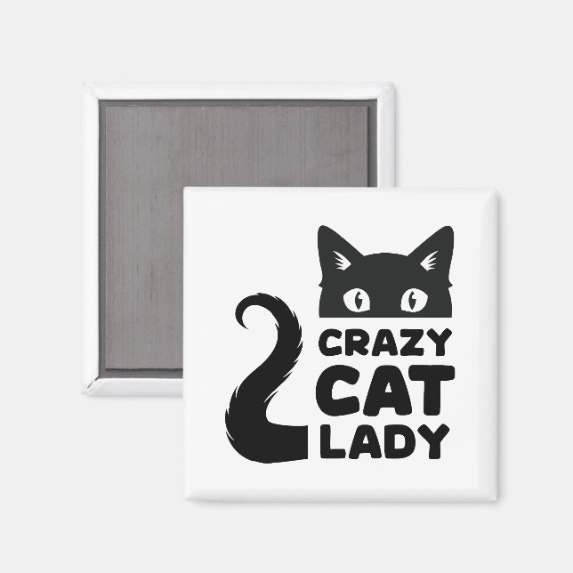 Crazy Cat Dam Magnet (Front/Back)