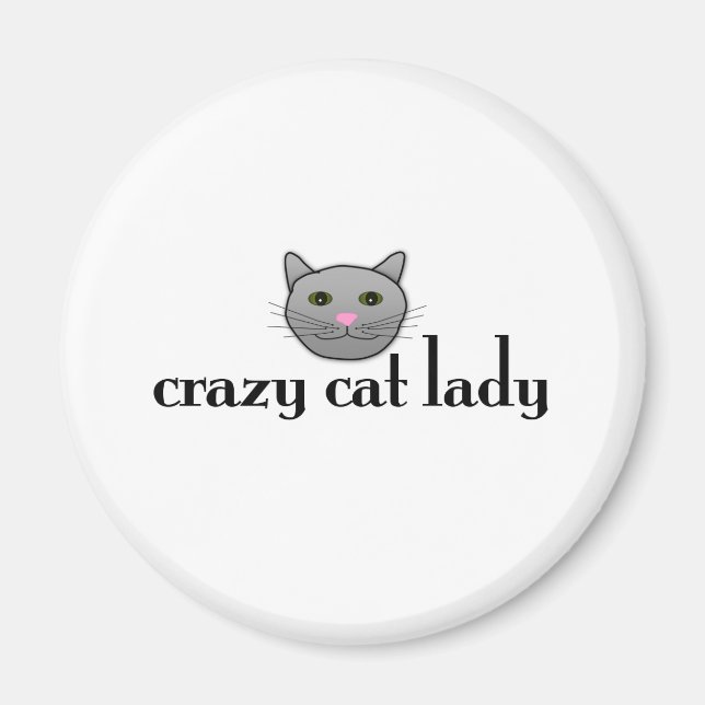 Crazy Cat Dam Magnet (Framsidan)
