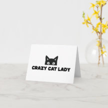 Crazy Cat Dam-mappat anteckningskort/gratulationsk