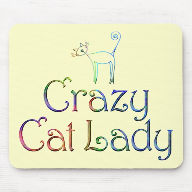 Crazy Cat Dam Mousepad Musmatta (Framsidan)