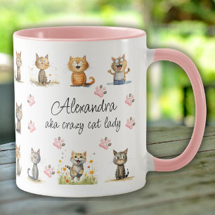 CRAZY CAT DAM MUGG