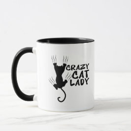 Crazy Cat Dam Mugg-Adsible Gift Cat Lovers Mugg
