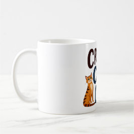 Crazy Cat Dam Mugg - Cute Cat Lover Coffee Kopp
