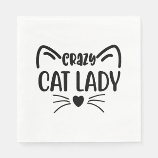 CRAZY CAT DAM PAPPERSSERVETT