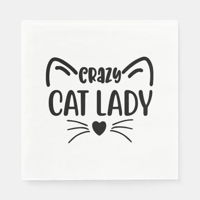 CRAZY CAT DAM PAPPERSSERVETT (Framsidan)