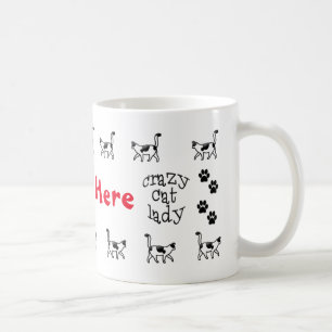 Crazy Cat Dam Personlig mugg Kopp