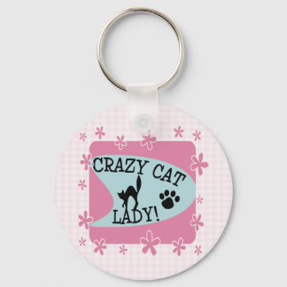 Crazy Cat Dam - Retro Nyckelring