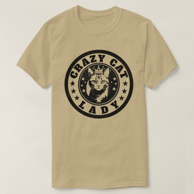 Crazy Cat Dam Shirt T (Design framsida)