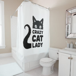 Crazy Cat Dam Shower Curtain