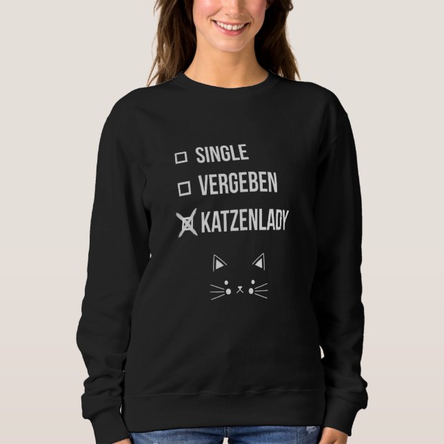 Crazy Cat Dam Single Vergeben T Shirt (Framsida)