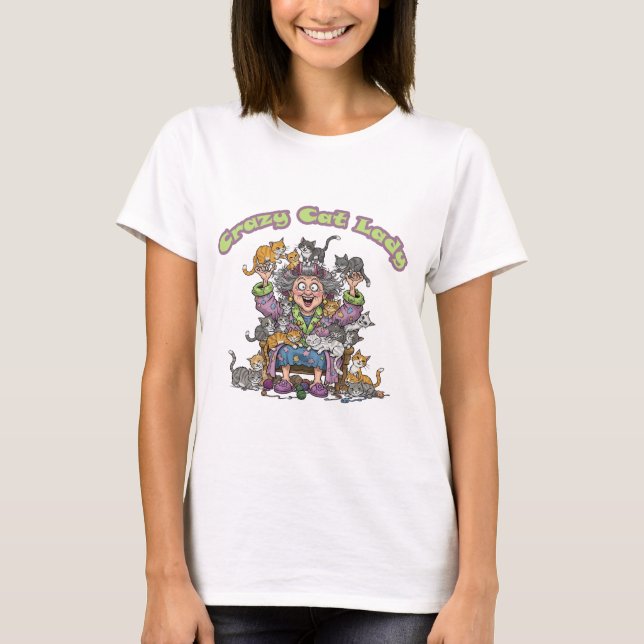 Crazy Cat Dam T-Shirt (Framsida)