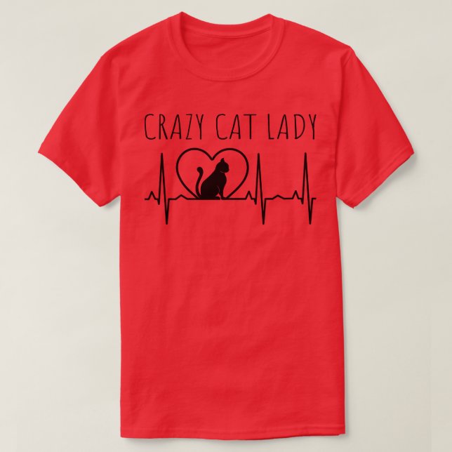 Crazy Cat Dam T Shirt (Design framsida)