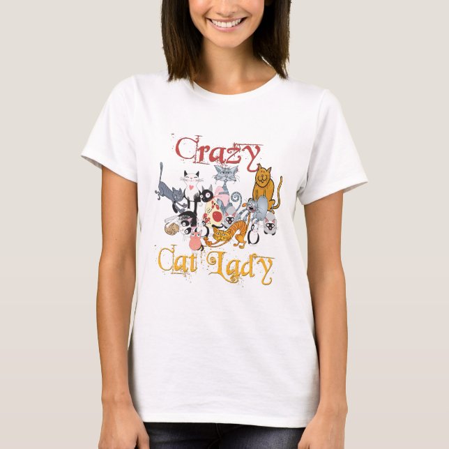 Crazy Cat Dam T-shirt (Framsida)