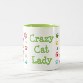 Crazy Cat Dam Tassavtryck Design Coffee Mugg