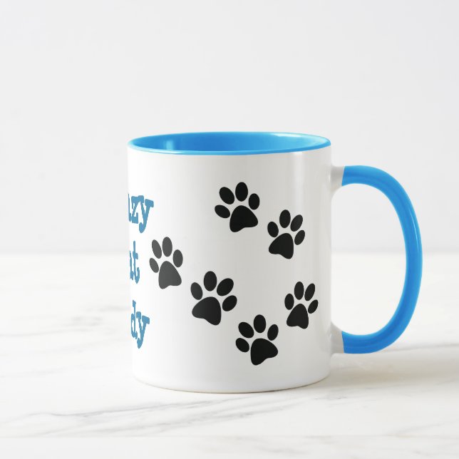 Crazy Cat Dam Tassavtryck Design Coffee Mugg (Höger)