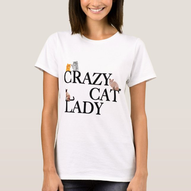 Crazy Cat Dam Tröja (Framsida)