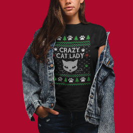 Crazy Cat Dam Ugly jul Sweater T Shirt