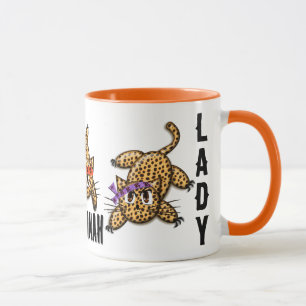 Crazy Cat Dam Ultra Cute Anime Leopard Kattunge Mugg