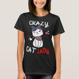 Crazy Cat Dam Women Animal Mors dag T Shirt